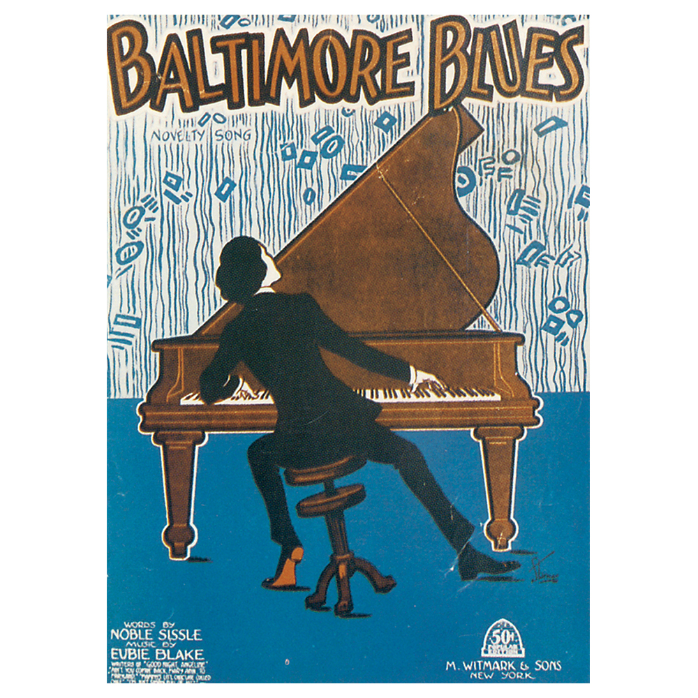 Copertina Musicale Vintage Baltimore Blues - Quadro Decorazione Parete