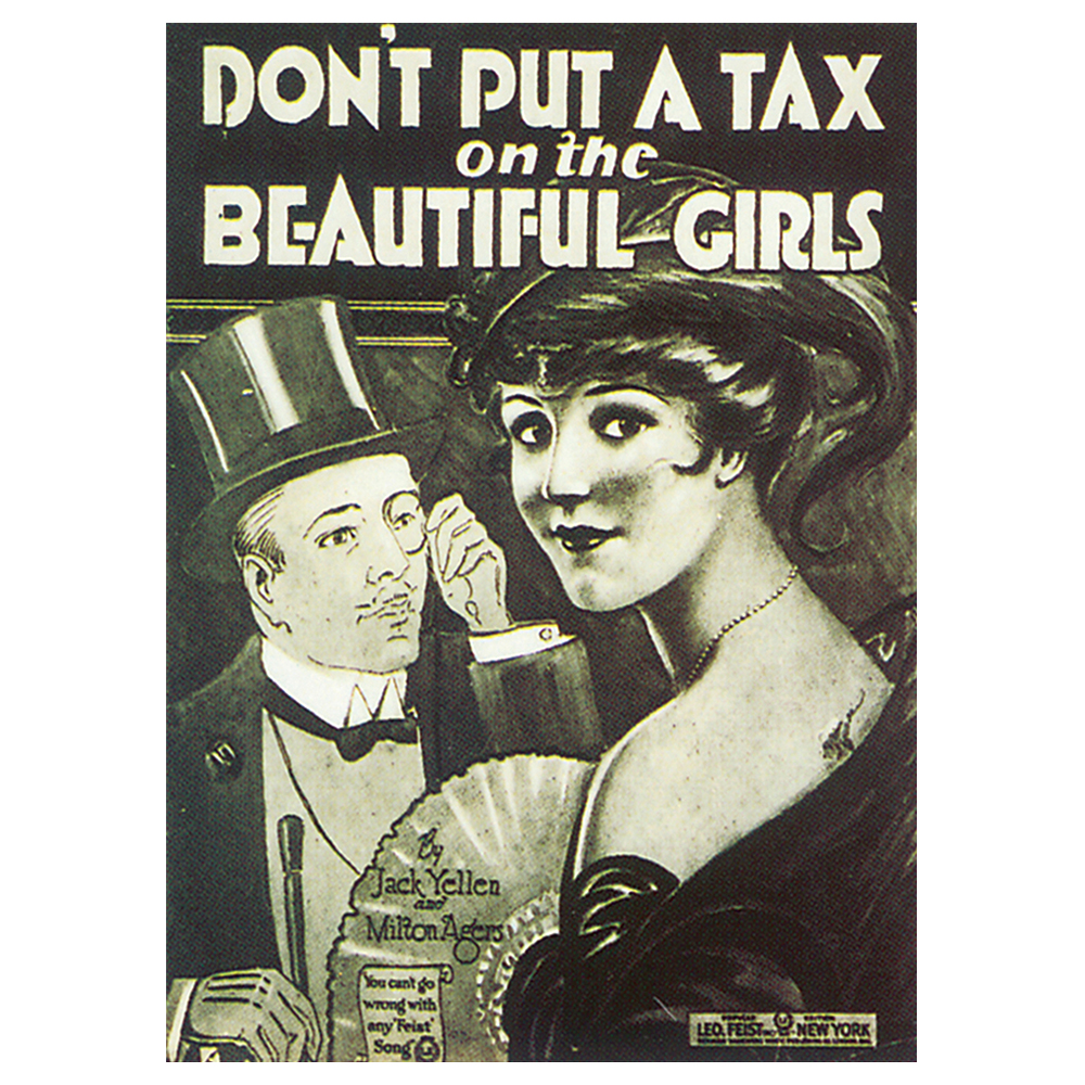 Copertina Musicale Vintage DonT Put A Tax On The Beautiful Girls - Quadro Deco