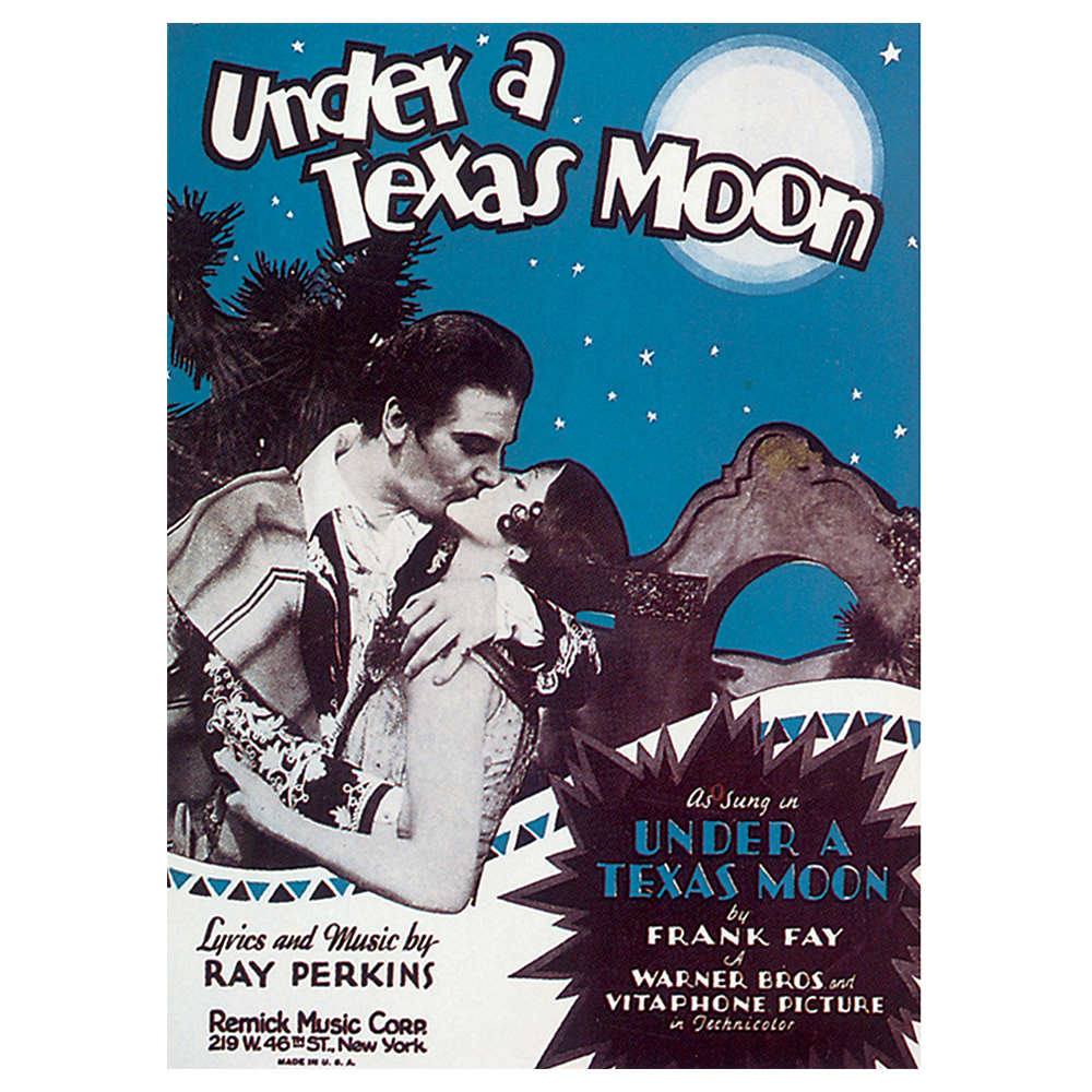 Copertina Musicale Vintage Under A Texas Moon - Quadro Decorazione Parete