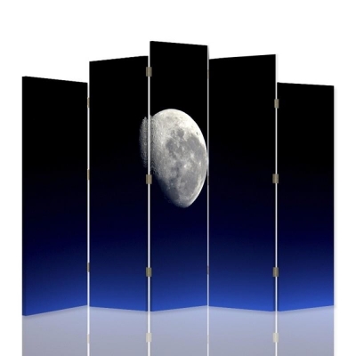 Room Divider Full Moon - Indoor Decorative Canvas Screen