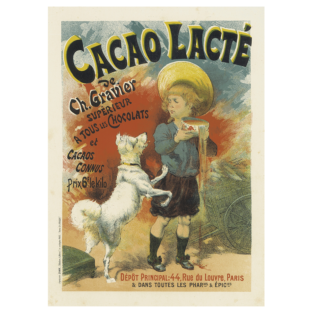 Poster Vintage Artistico Cacao Lacté - Quadro Decorazione Parete