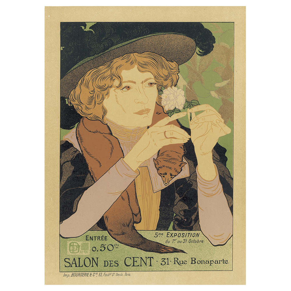 Poster Vintage Artistico Salon des Cent - Quadro Decorazione Parete