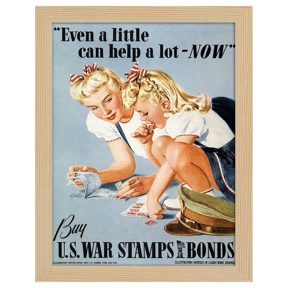 Wall26 - Papel adhesivo y pintado para pared con diseño de carteles  americanos con propaganda de guerra, vintage y pósters de película clásica.  Mural