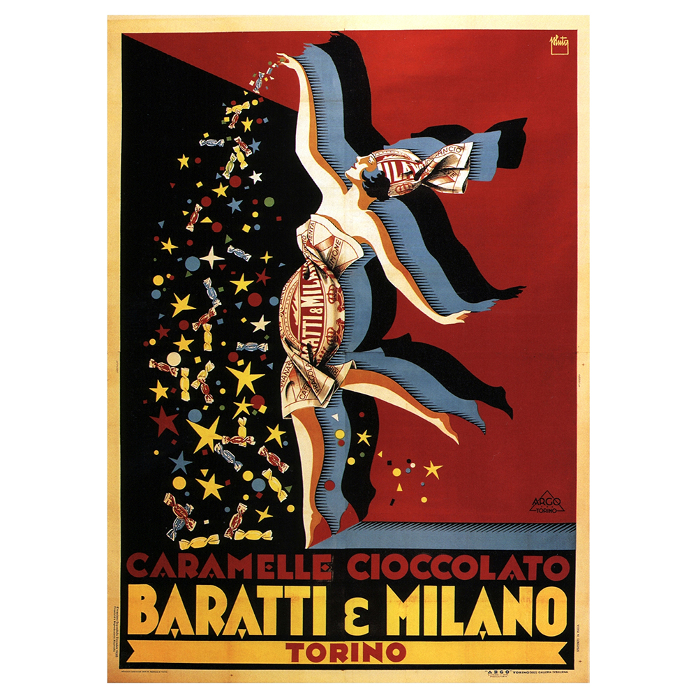 Poster Vintage Pubblicitario Baratti & Milano - Quadro Decorazione Parete