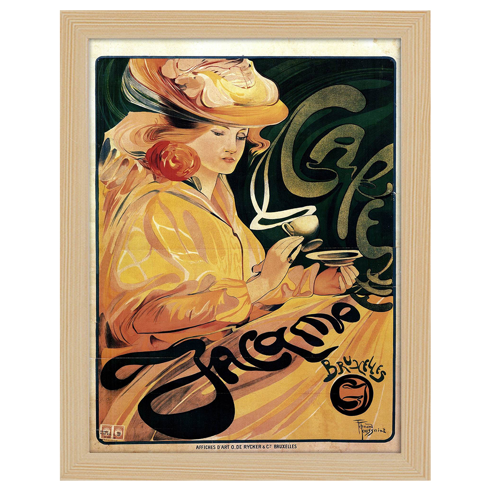 Poster con cornice per caffè Tupinamba, inizio XX secolo, anni '30