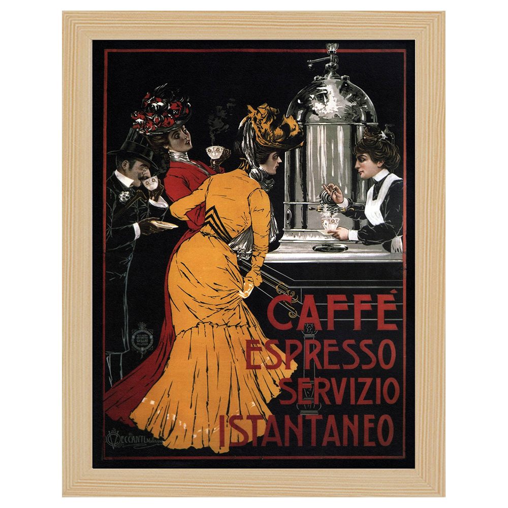 Famous paintings, canvas prints, vintage posters and wall art - ツ  Legendarte - Vintage Advertising Poster Caffé Espresso - Decorative Art  Print, Wall Art Decor