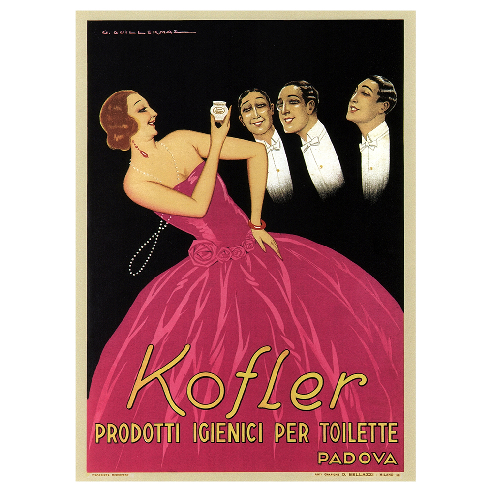 Poster Vintage Pubblicitario Kofler Prodotti di Bellezza - Quadro Decorazione P