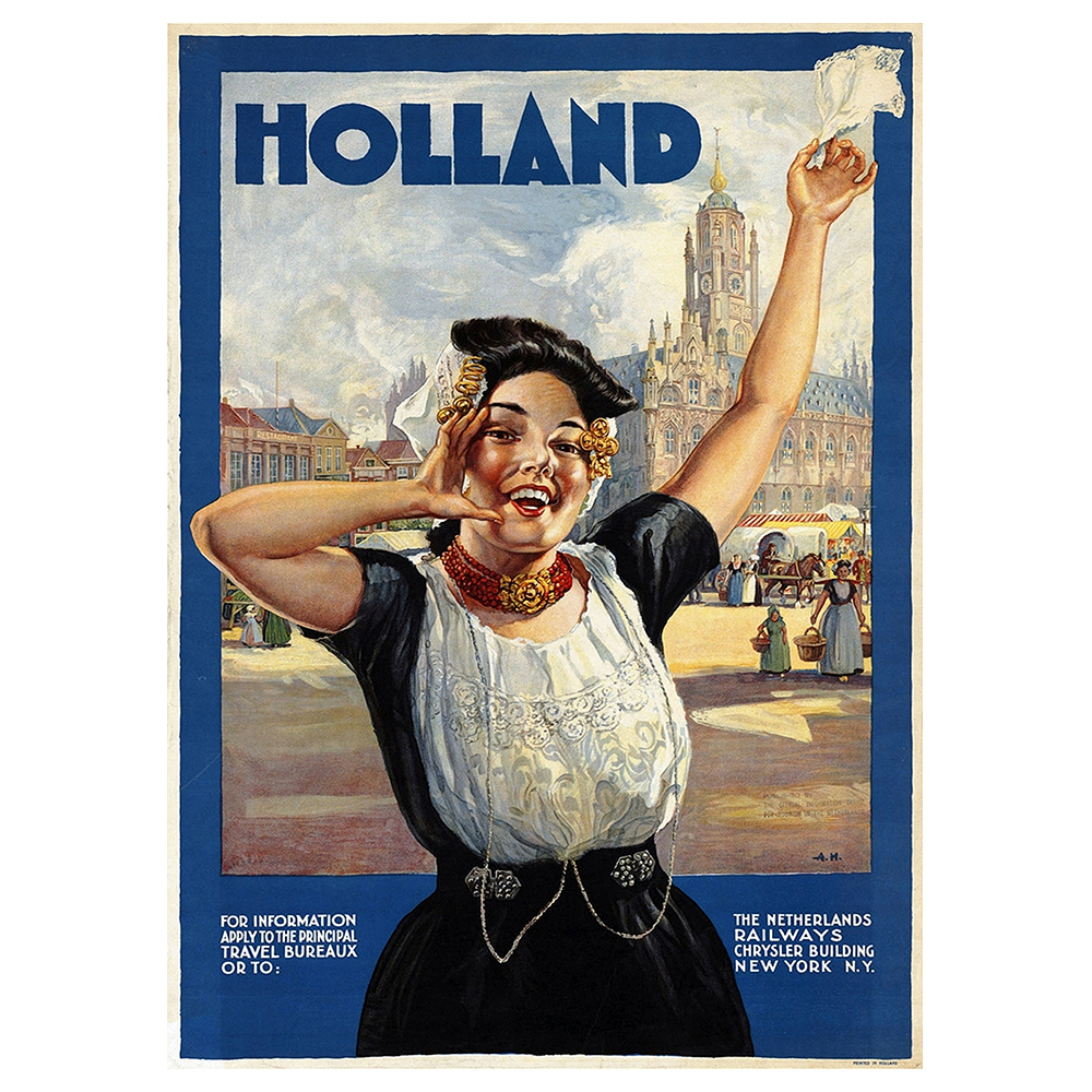 Poster Vintage Turistico Holland - Quadro Decorazione Parete