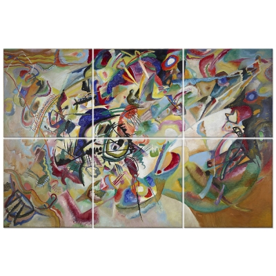 Wielopanelowa grafika ścienna Composition VII - Wassily Kandinsky - Dekoracje ścienne