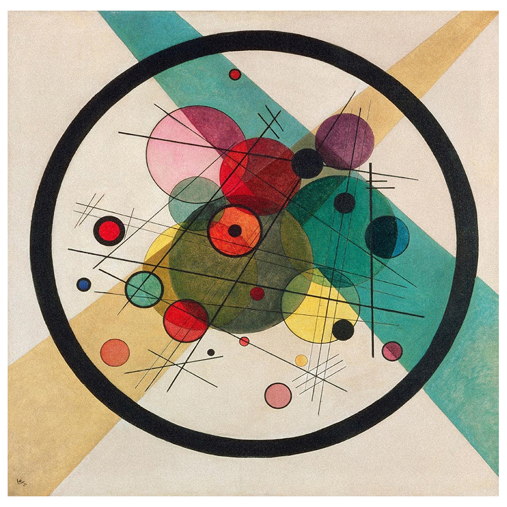 Stampa su tela - Cerchi in un Cerchio - Wassily Kandinsky - Quadro su Tela Deco
