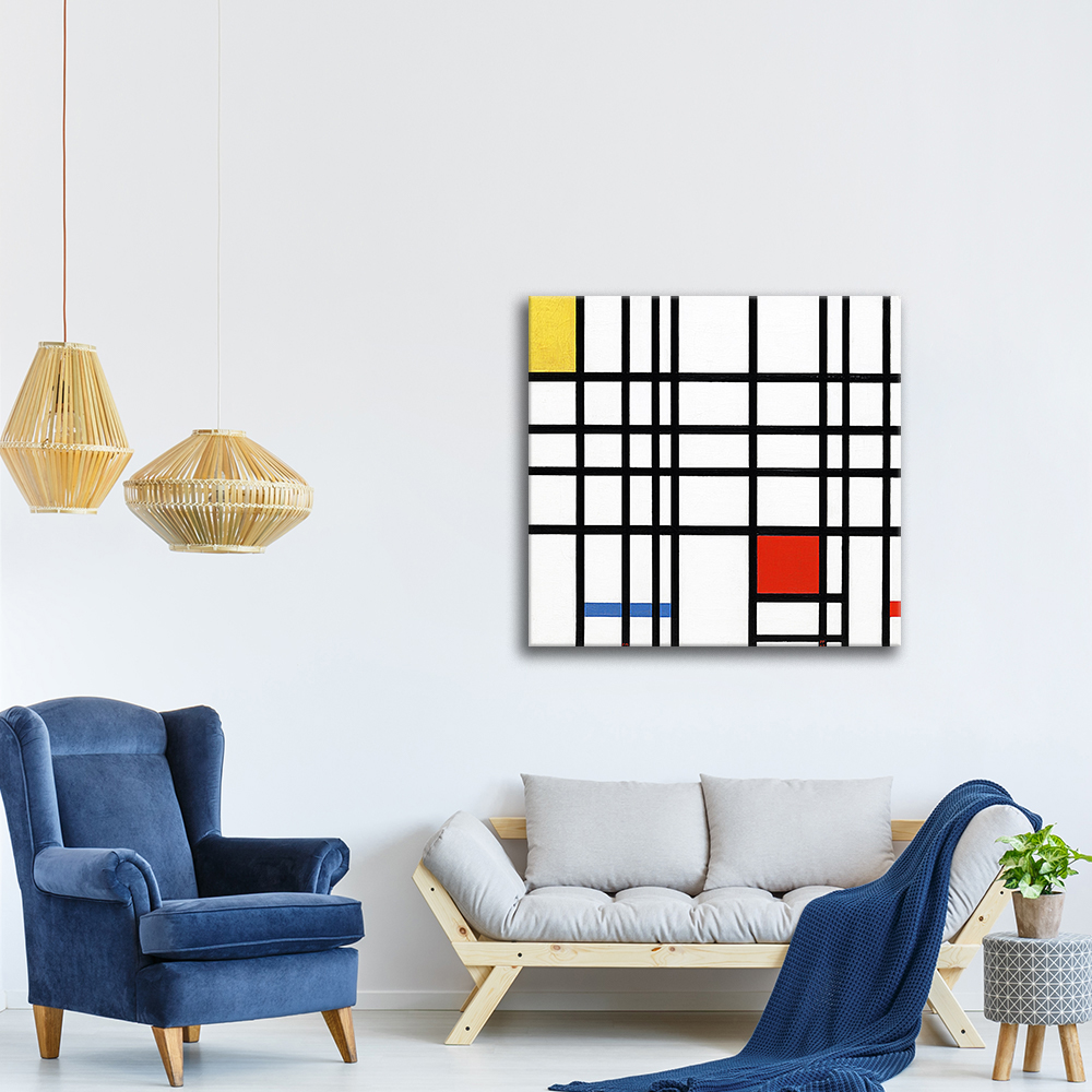 DECORAZIONE PARETE MONDRIAN 80X60