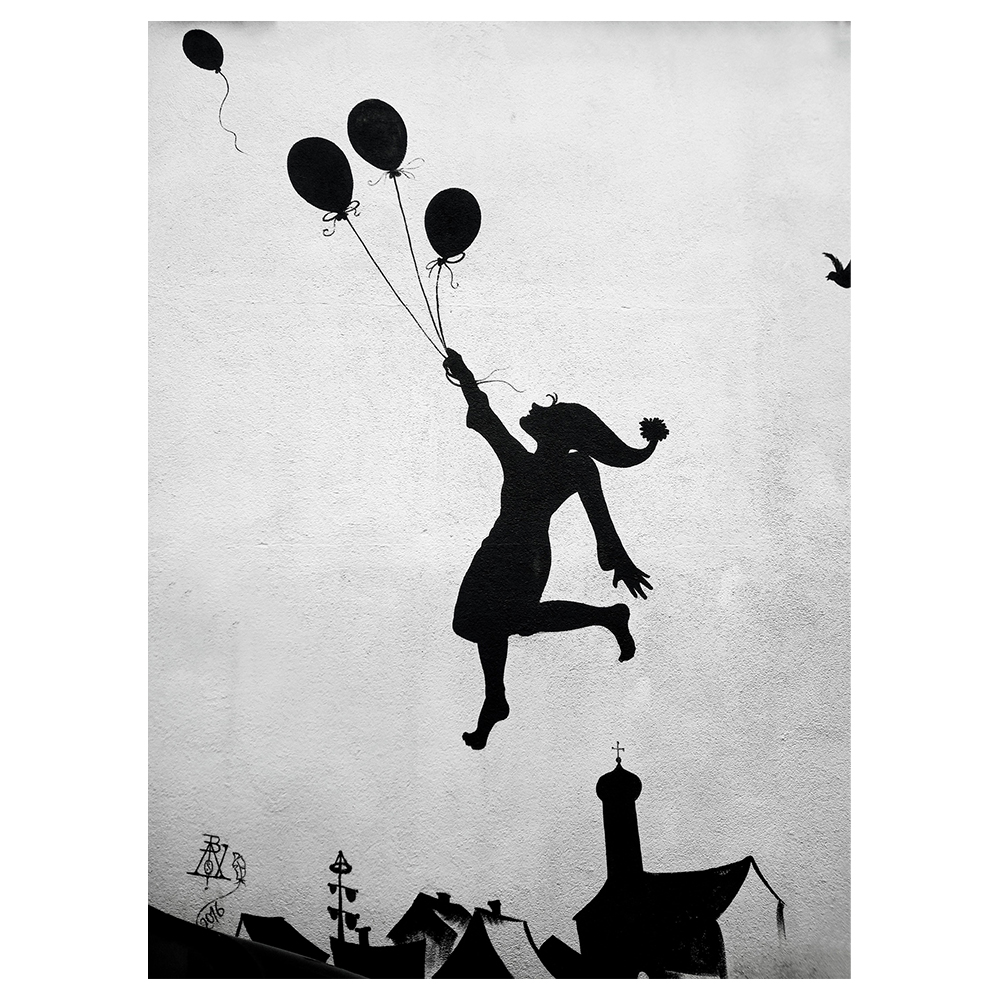 Quadri famosi, stampe su tela, posters vintage e arredo da parete - ツ  Legendarte - Stampa su tela - Flying Balloon Girl - Quadro su Tela, Decorazione  Parete