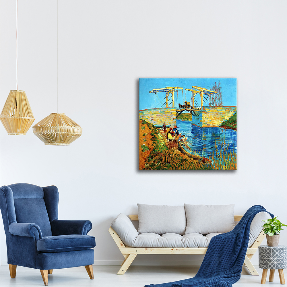 Quadri famosi, stampe su tela, posters vintage e arredo da parete - ツ  Legendarte - Stampa su tela - Il Ponte Di Langlois - Vincent Van Gogh - Quadro  su Tela, Decorazione Parete