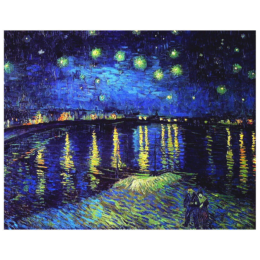 Famous paintings, canvas prints, vintage posters and wall art - ツ  Legendarte - Canvas Print - Starry Night Over The Rhone - Vincent Van Gogh  - Wall Art Decor