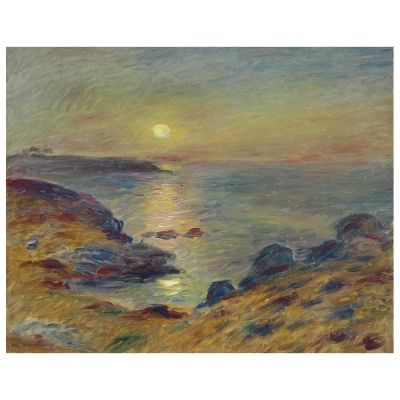 Quadro em Tela, Impressão Digital - Pôr-do-sol em Douarnenez - Pierre Auguste Renoir - Decoração de Parede